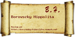 Borovszky Hippolita névjegykártya